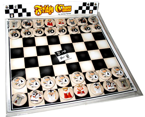 photo of fridge chess set