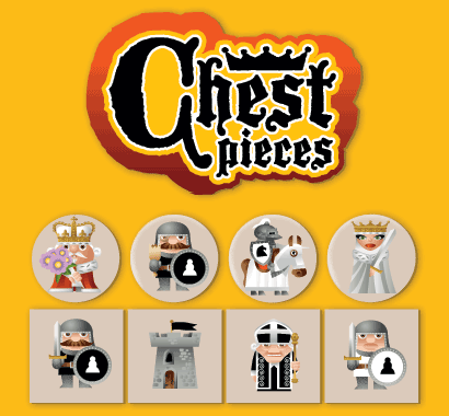 buttons chess pieces and fridge magnets